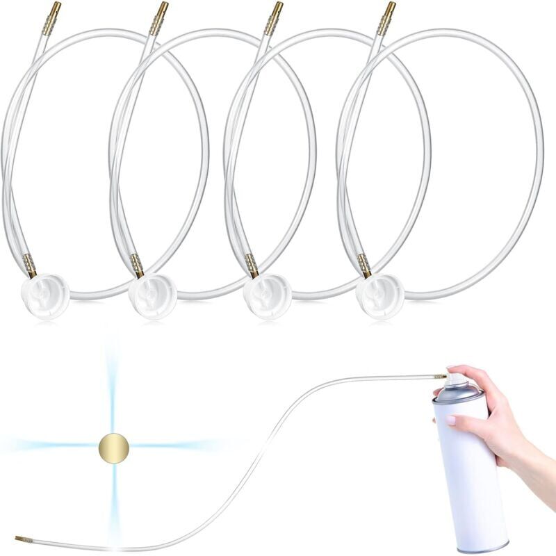 foto del prodotto snq lot de 4 rallonges de buse de pulv risation de 4,5 mm pour a rosol de 25 cm 360 degr s 