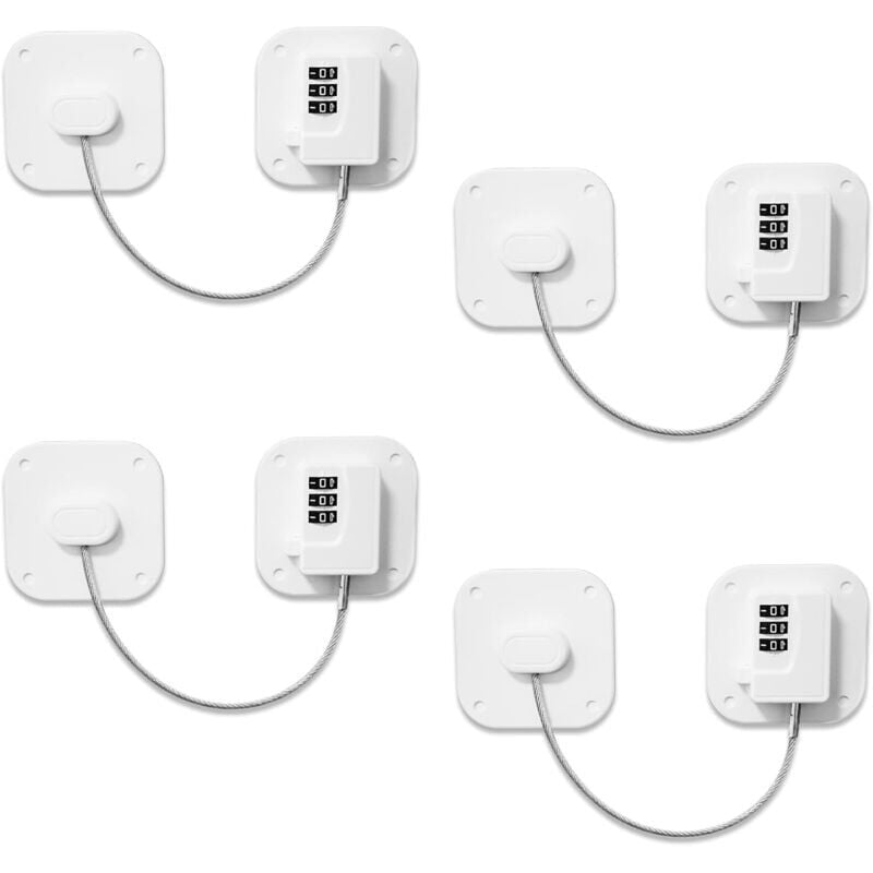 foto del prodotto snq lot de 4 serrures de r frig rateur code carr , serrure de s curit pour enfants, serrure d armoire, serrure de s curit adh sive pour porte