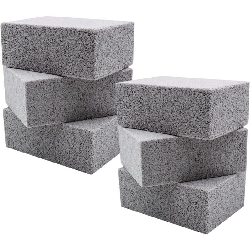 foto del prodotto snq lot de 6 grill nettoyage pierre, r utilisable blocs briques de nettoyage, griller pierre nettoyant ponce pour nettoyer barbecue