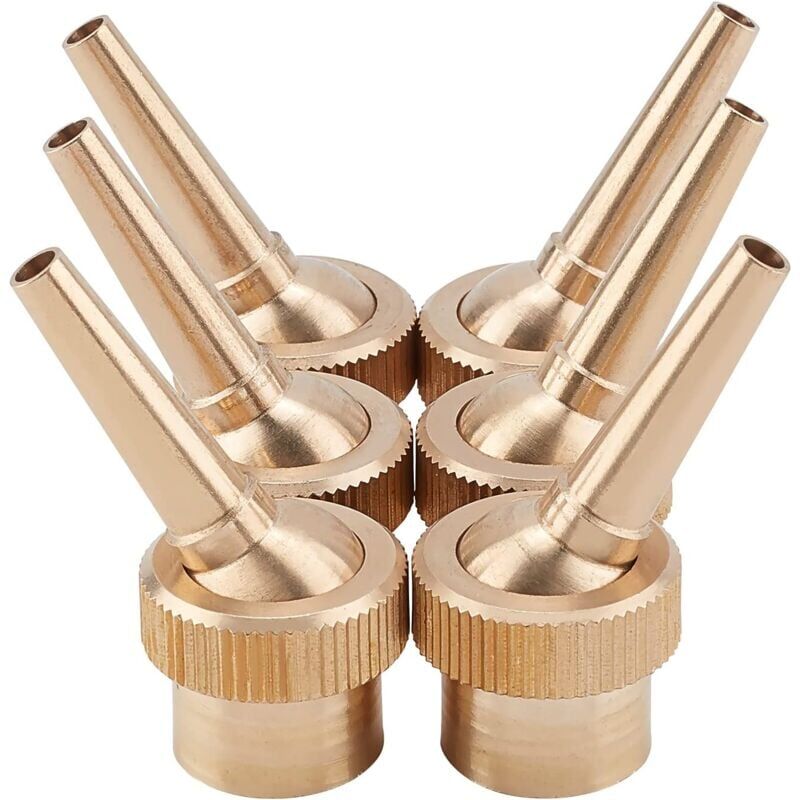 foto del prodotto snq lot de 6 jetnozzle de fontaine en laiton, t te de pulv risation de paysage de 19 mm dn15 buse de jet direction r glable pour la fontaine