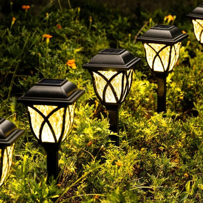 foto del prodotto snq lot de 6 lampes solaires d ext rieur led d coratives pour paysages, all es, jardins, entr es imperm ables