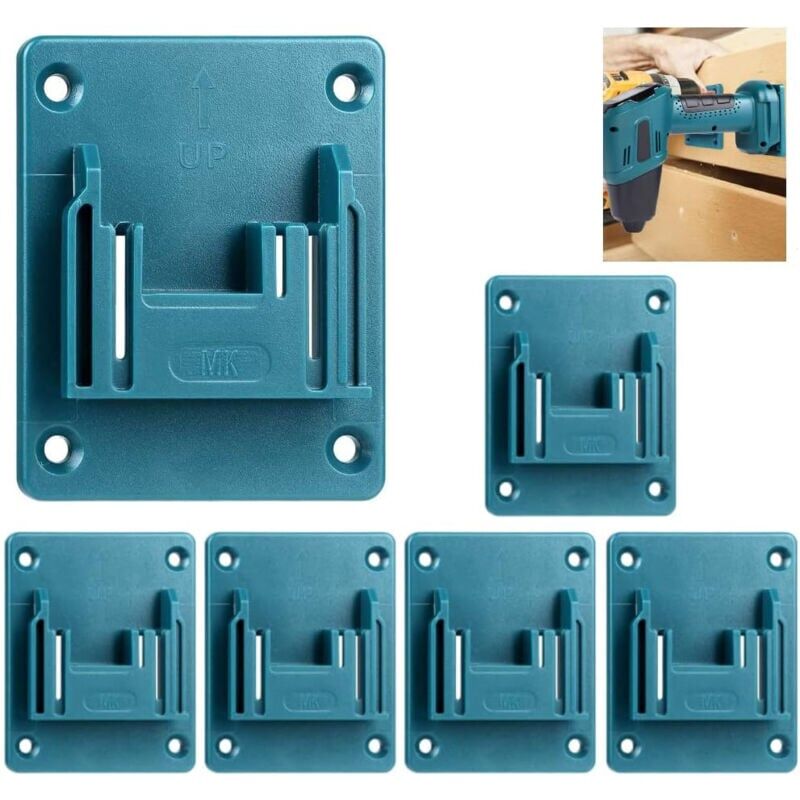 foto del prodotto snq lot de 6 mural support machine, porte outils pour makita 18 v outil lectrique, atelier outils de stockage bleu 