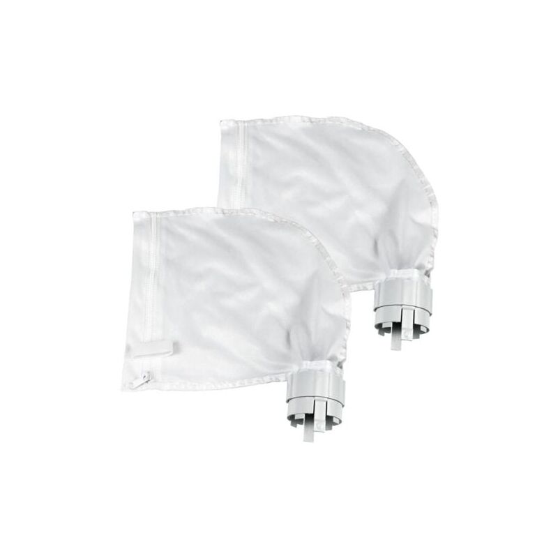 foto del prodotto snq lotto di 2 sacche filtranti per rete da piscina comoda per polaris360 e 380 rete da piscina design zipp e regolabile in bianco 