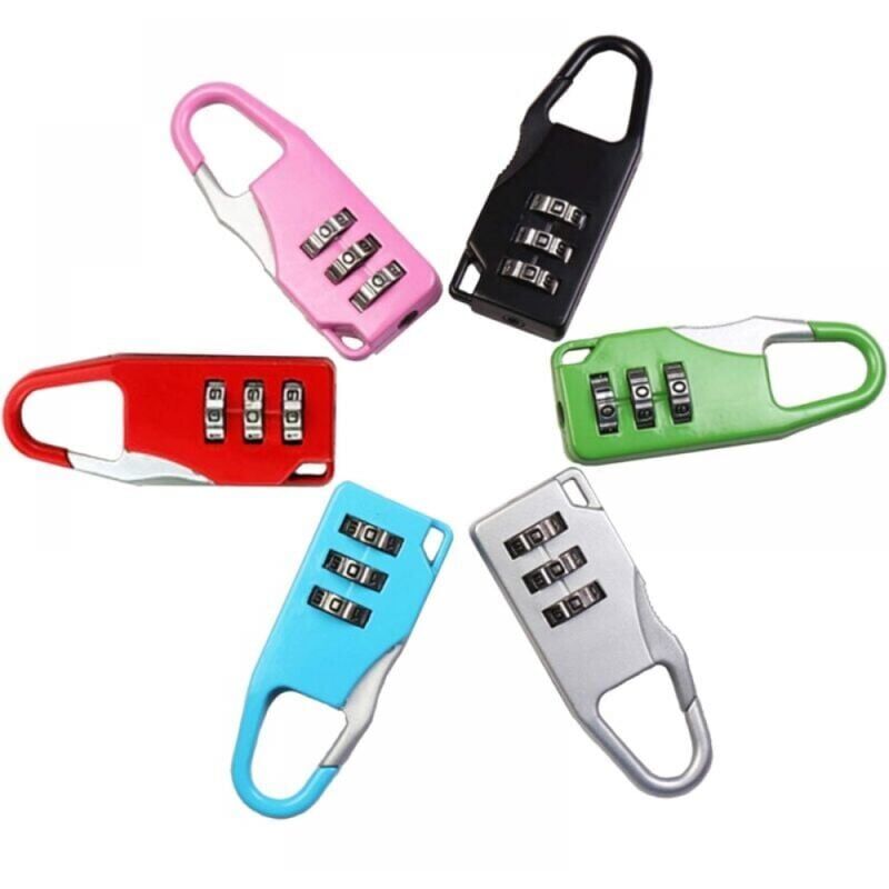 foto del prodotto snq lucchetto a combinazione colorato 6 pezzi mini lucchetti a combinazione ripristinabile, piccolo lucchetto a codice a 3 cifre lucchetto a