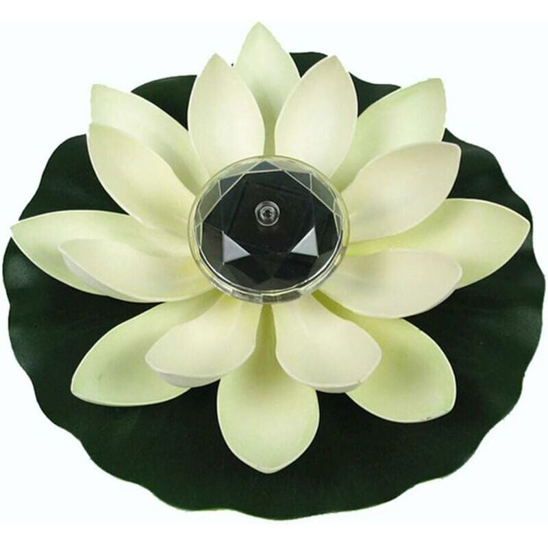 foto del prodotto snq luce di loto, decorazione solare galleggiante per laghetto, fiore di loto, led, luce notturna, lampada a forma di fiore che cambia colore, per