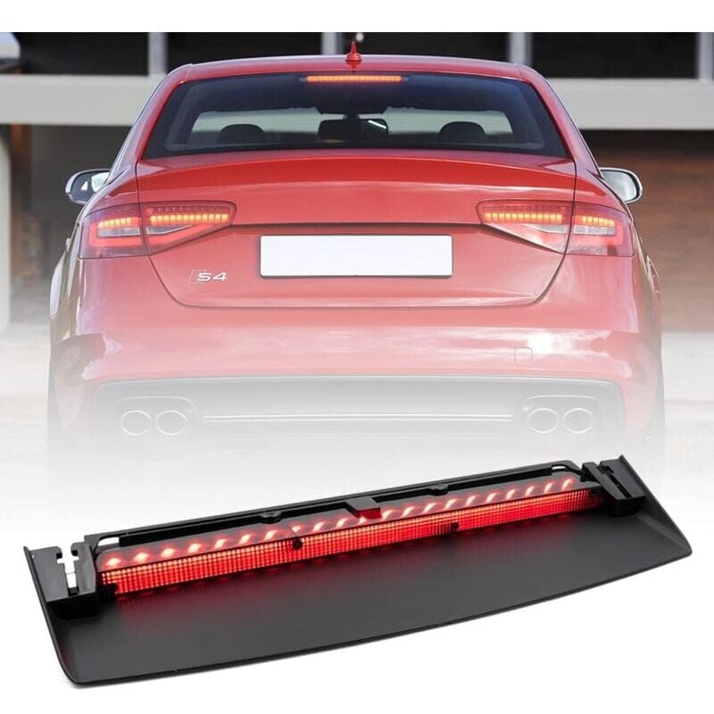foto del prodotto snq luce di stop a led per terza luce di stop a montaggio alto, rossa, 8k5945097, adatta per a4 s4 berlina