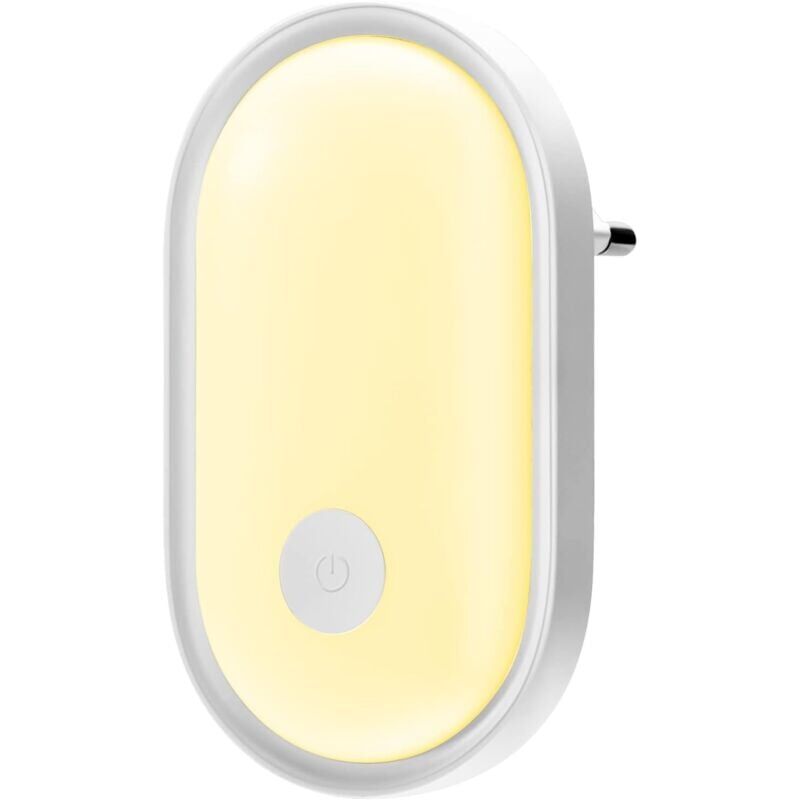 foto del prodotto snq luce notturna a led con controllo touch, lampada notturna con sensore dal tramonto all alba e luminosit regolabile, luce notturna per bambini