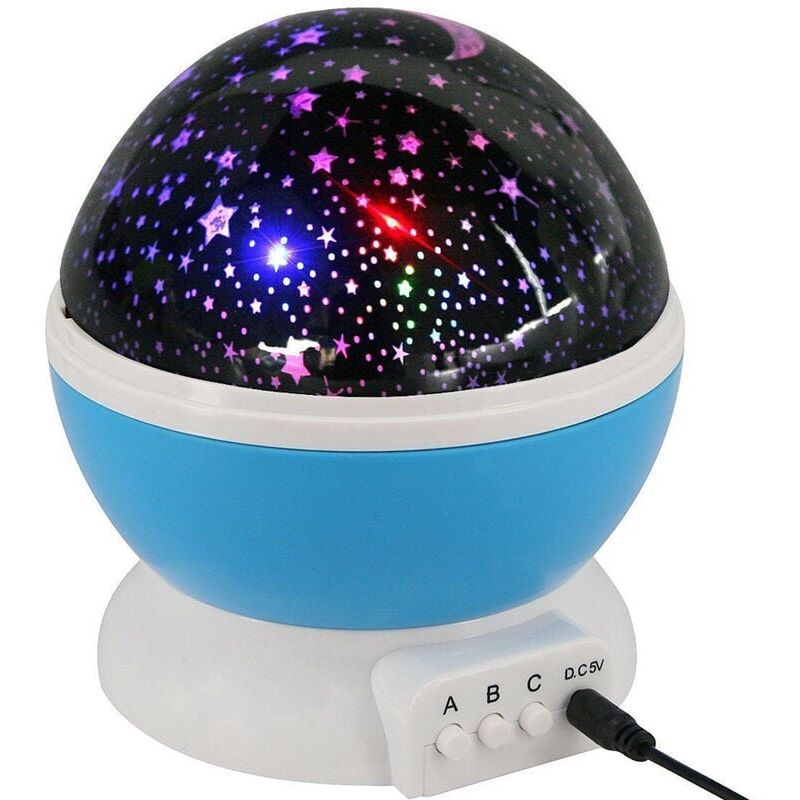 foto del prodotto snq luce notturna per bambini, lampada proiettore con rotazione romantica a 360 , luce notturna per bambini a forma di stella, lampade da comodino