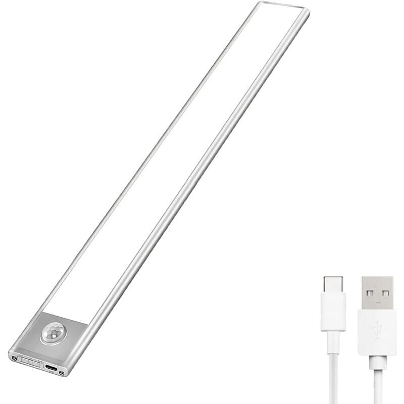 foto del prodotto snq luce per armadio a led, luce automatica portatile per armadietto, luce con rilevamento del movimento, striscia luminosa a led con ricarica usb