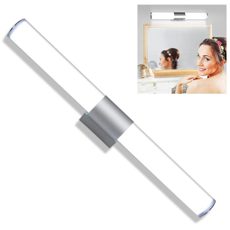 foto del prodotto snq luce per specchio da bagno applique led 16w 40cm, luce bianca, lampada per trucco da bagno, illuminazione da parete impermeabile