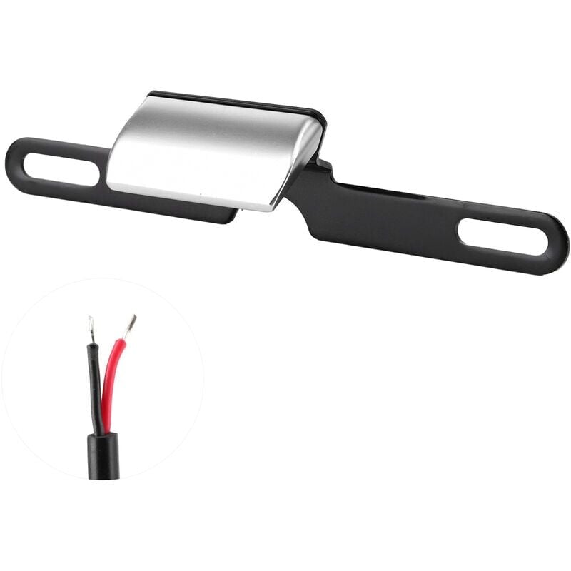 foto del prodotto snq luce targa universale per moto, in alluminio cnc, con 6 led, luce di posizione posteriore, indicatori di direzione argentati e accessori per