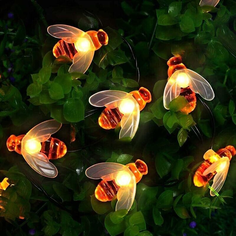 foto del prodotto snq luci a stringa per esterni lampada solare, 50 led 7m 8 modalit luce decorativa per esterni a energia solare impermeabile firefly per giardino