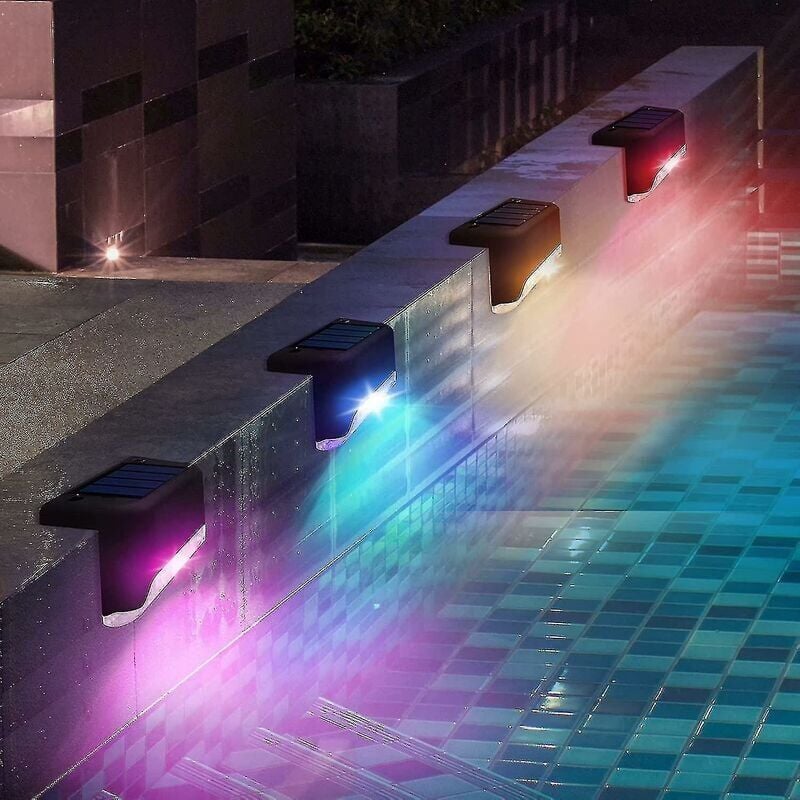 foto del prodotto snq luci laterali solari per piscina, confezione da 4, accessori per piscina notturni