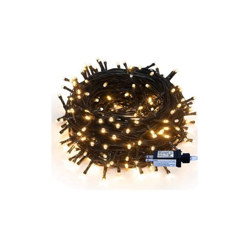 foto del prodotto snq lumi res de gypsophile fil vert fonc basse tension, guirlande lumineuse pour arbre de no l, d coration ext rieure de cour 30m 