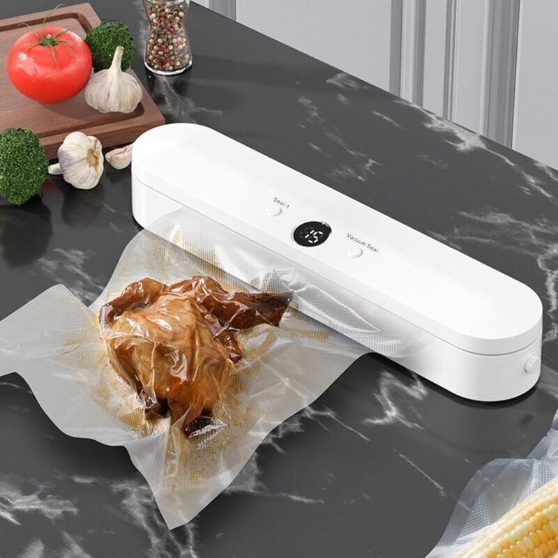 foto del prodotto snq machine de mise sous vide avec sac de scellage, machine de scellage sous vide compacte 60 kpa pour sacs alimentaires, mode de conservation des