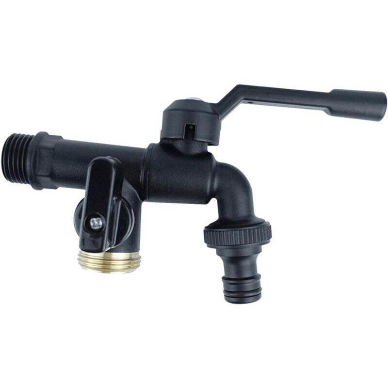 foto del prodotto snq machine laver tout cuivre cour de jardin une entr e et deux sorties, robinet ext rieur antigel en laiton noir