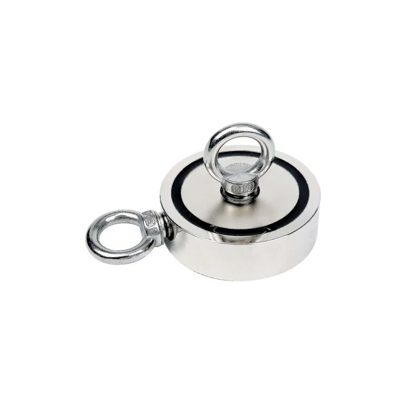 foto del prodotto snq magnete da pesca a doppia faccia grande magnete al neodimio con bullone ad occhiello, potenti magneti per la pesca magnetica, caccia al tesoro