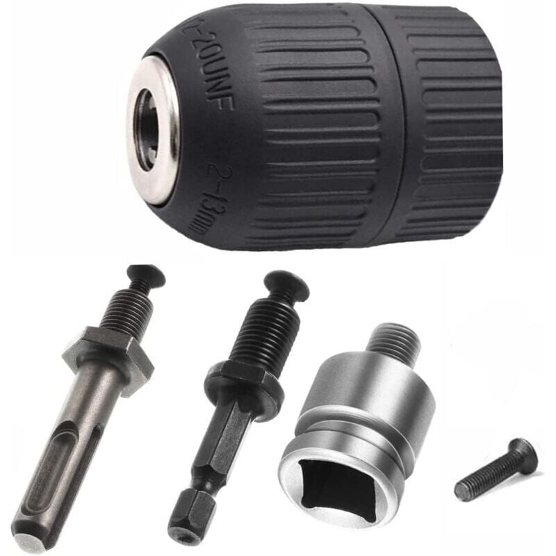 foto del prodotto snq mandrino autoserrante da 2 13 mm mandrino a sgancio rapido da 1 2 20unf con adattatore sds plus accessori per trapano