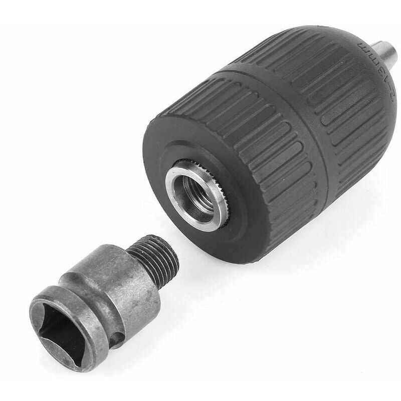immagine 0 del prodotto snq mandrino autoserrante in plastica da 2 13 mm con adattatore per mandrino da 1 2 per conversione chiave a percussione