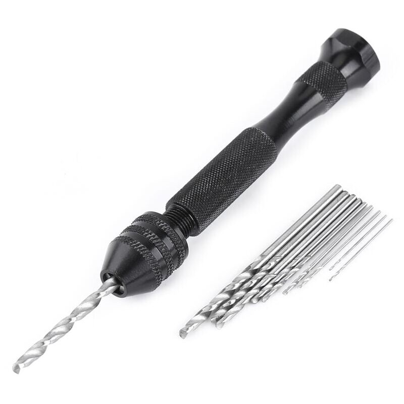 foto del prodotto snq mandrino per trapano manuale, utensili manuali chignoles micro punta elicoidale per trapano manuale con vite a 10 perni, utensili per