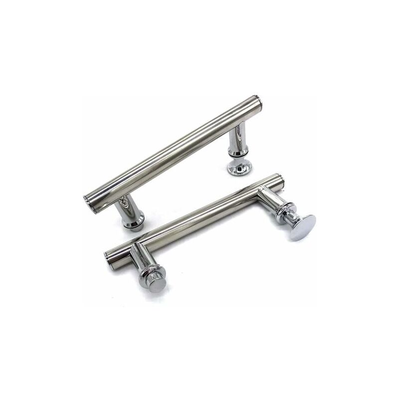 foto del prodotto snq maniglia per porta doccia in abs cromato da 145 mm 14,5 cm da foro a foro 2 pezzi 