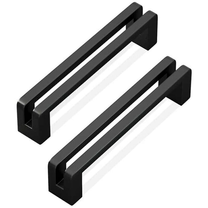 foto del prodotto snq maniglie per mobili, interasse 128 mm, maniglie per cassetti, nere 2 pezzi