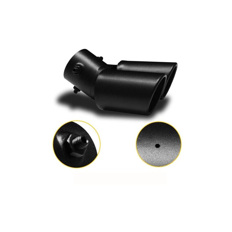 foto del prodotto snq marmitta ricamo e arrivo in nero auto, accessori in acciaio inox opaco