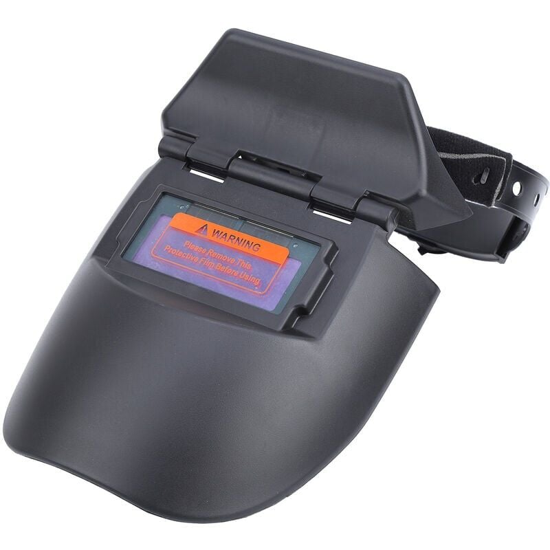foto del prodotto snq maschera per saldatura professionale auto oscurante, casco per saldatura solare montato sulla testa, maschera per saldatura nera e occhiali