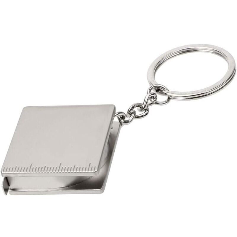 foto del prodotto snq metro a nastro in acciaio inossidabile da 70 cm, mini righello con anello portachiavi, 33 x 33 mm.