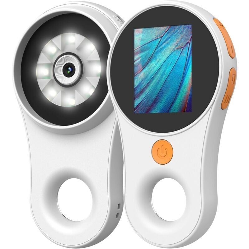 foto del prodotto snq microscope num rique macro mise au point fixe, loupe portable, cran couleur 2,0 pouces, pixels 200 w, grossissement 500x, 8 led int gr es,