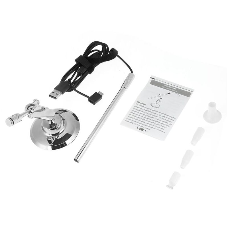 foto del prodotto snq microscopio 200x con fotocamera a 8 led e lente d ingrandimento 720p, usb micro usb per computer telefono cellulare
