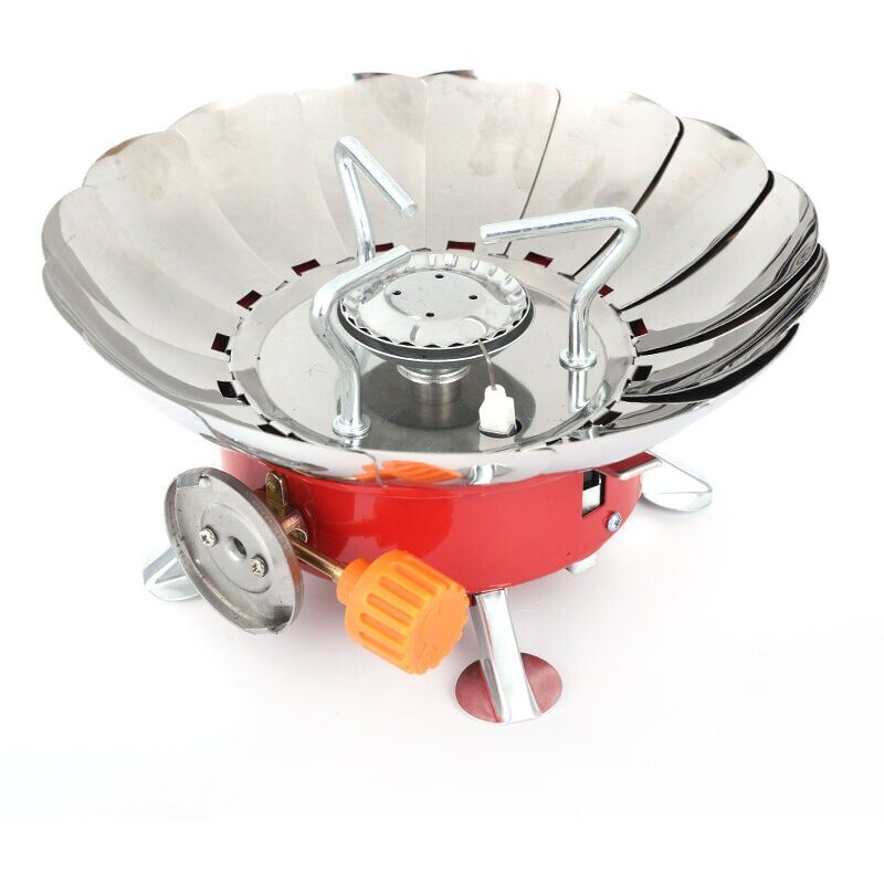 foto del prodotto snq mini br leur gaz d ext rieur, mini cuisini re gaz pliable portable 2800w, cuisini re de camping gaz, coupe vent, avec allumage pi zo