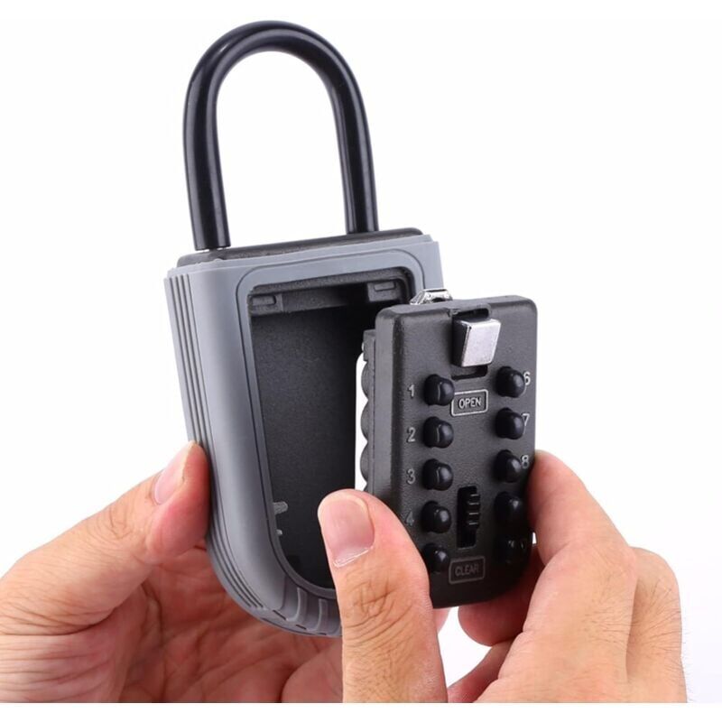 foto del prodotto snq mini portachiavi di sicurezza portatile per esterni con codice a 10 cifre, portachiavi impermeabile per casa, scuola, ufficio, fabbrica