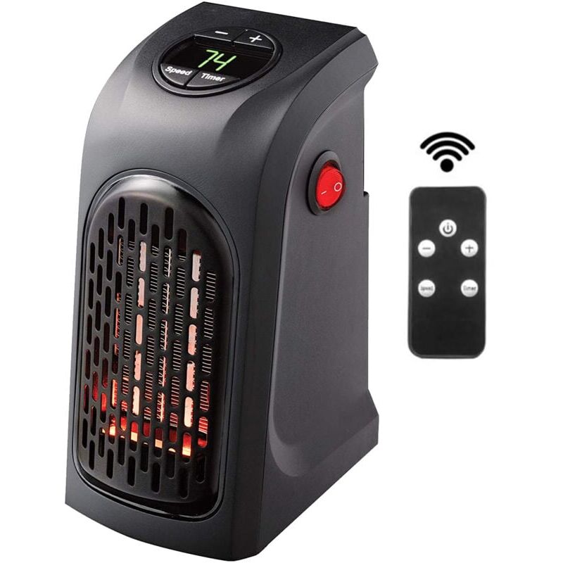 foto del prodotto snq mini termoventilatore elettrico con maniglia, scaldavivande invernale per ufficio e casa, protezione dal surriscaldamento.