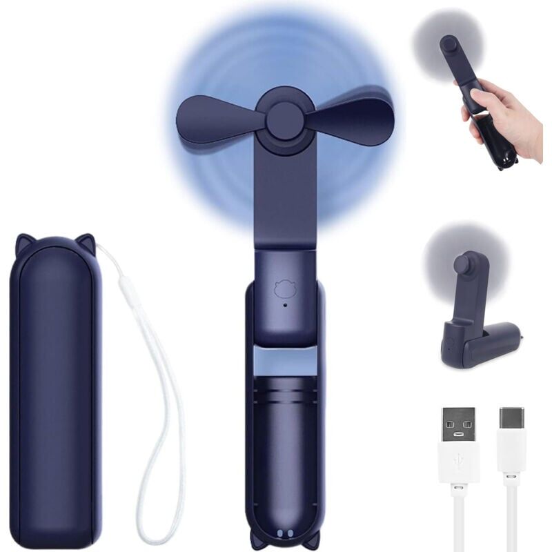 foto del prodotto snq mini ventilatore portatile portatile, a batteria ricaricabile, ventilatore personale pieghevole e silenzioso, pu essere utilizzato come