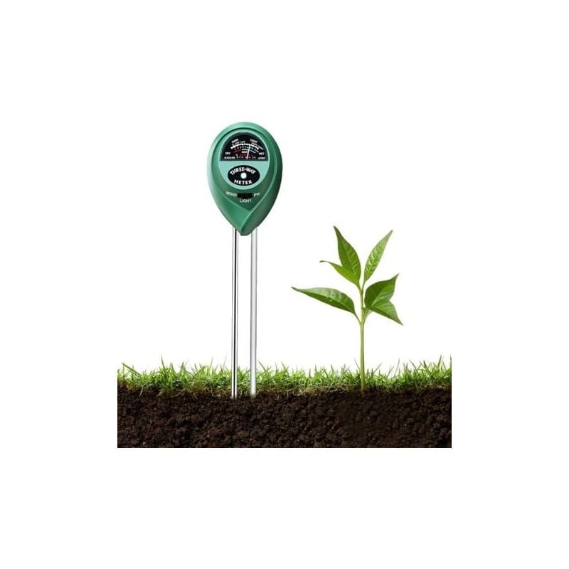 foto del prodotto snq misuratore del terreno, misuratore di ph del terreno 3 in 1, luce solare, temperatura, igrometro, per