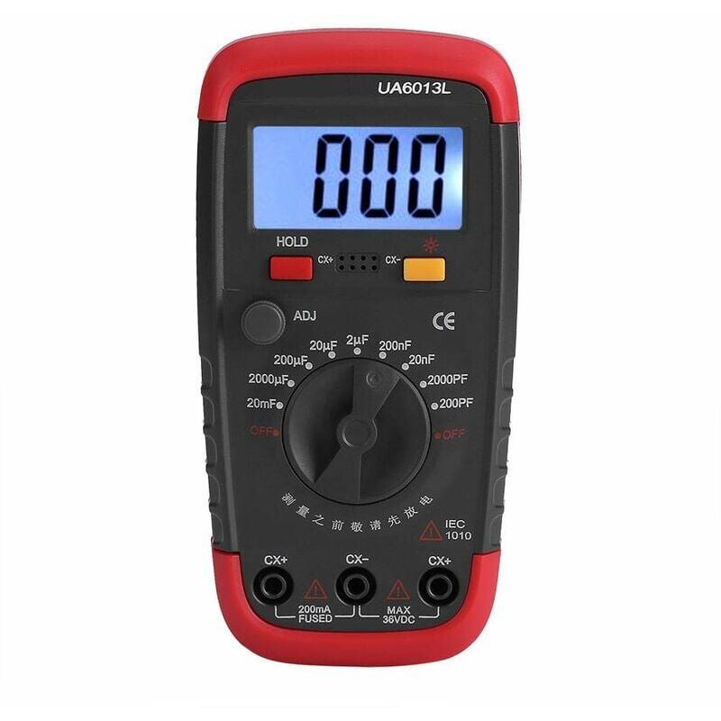 foto del prodotto snq misuratore di capacit professionale, tester di condensatori digitale 0,1pf 20000uf con misuratore di capacit con retroilluminazione lcd e