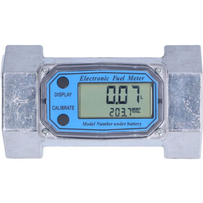 foto del prodotto snq misuratore di portata elettronico digitale a turbina llw 50 da 2 pollici 2,3 v 3,3 v, per carburante, acqua, gas liquido, olio
