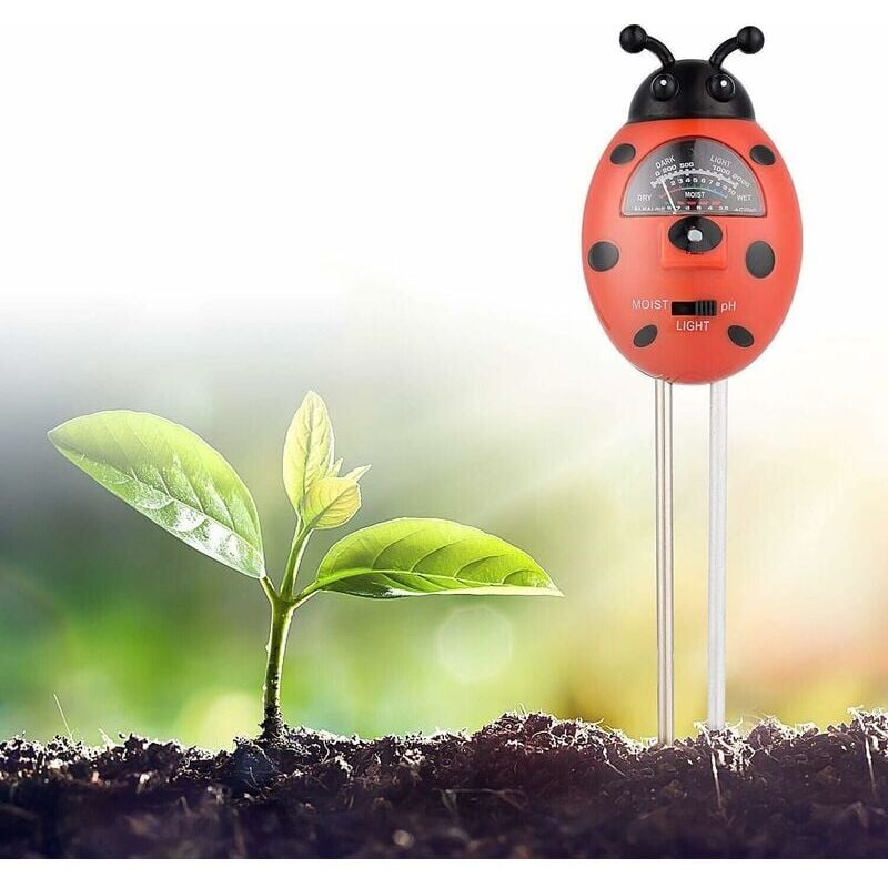 foto del prodotto snq misuratore di umidit del terreno 3 in 1, luce, ph, per terreno vegetale, ideale per giardino, fattoria, prato, interno ed esterno nessuna