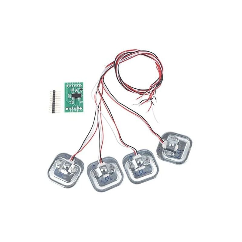 foto del prodotto snq modulo sensore di pressione arduino hx711, estensimetro di carico 50 kg 100 kg 200 kg, kit di sensori di peso da 4 pezzi, compatibile con