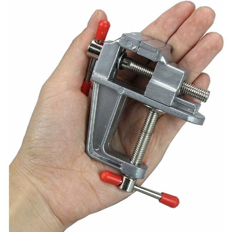 foto del prodotto snq morsa da tavolo in lega di alluminio, piccola, per hobby, gioielli, 30 mm morsa da tavolo fai da te, morsa in miniatura, piccola, per