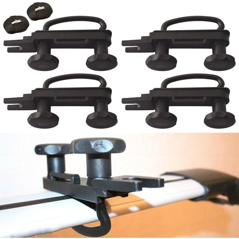 foto del prodotto snq morsetti a u per box da tetto universali in acciaio inox, kit di montaggio per furgoni e auto, accessori per l installazione di staffe a u, con