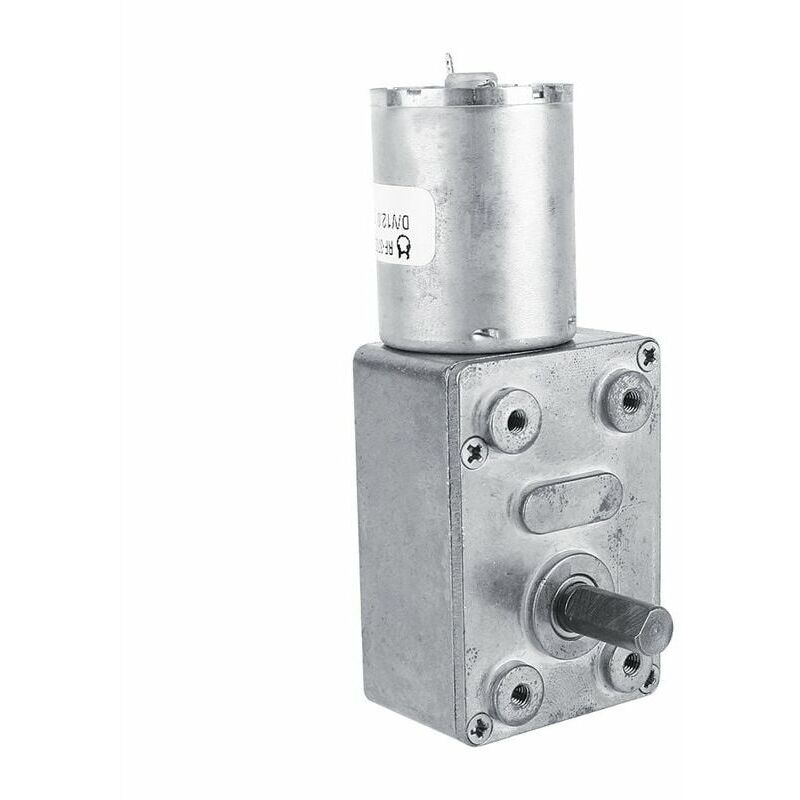 foto del prodotto snq - motore dc 12v, riduzione elettrificata, turbina reversibile, coppia di riduttori, riduttore a vite senza fine per finestre, apriporta (6 giri/min)