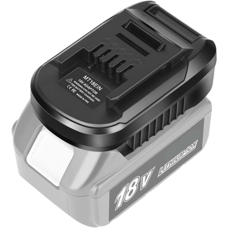 foto del prodotto snq mt18ein adaptateur de batterie compatible avec les outils einhell, converti pour batterie ma kita 18v en batterie einhell 18v