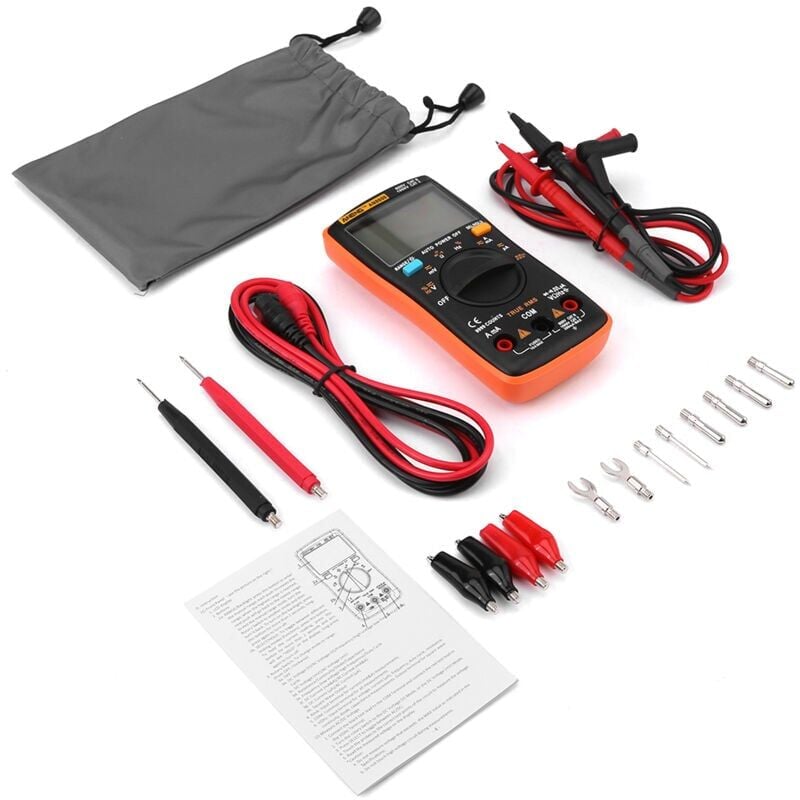 foto del prodotto snq multimetro digitale , multimetro digitale aneng an8008 true rms, amperometro ac dc, misuratore di corrente ohm