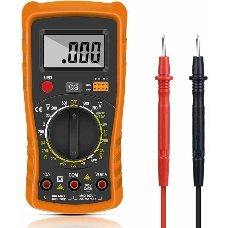 foto del prodotto snq multimetro digitale, multimetro digitale automatico, tester elettrico professionale, voltmetro resistenza continuit diodi applicabili a