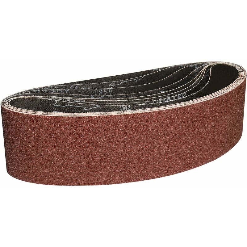 foto del prodotto snq nastri abrasivi 100x915 mm 8 pezzi di nastro abrasivo grana 80 per levigatura e lucidatura con levigatrice a nastro portatile
