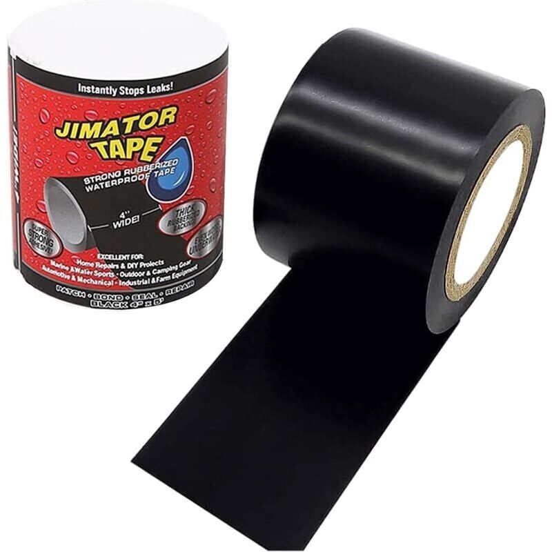 foto del prodotto snq nastro impermeabile nero, nastro impermeabile da 2 pezzi, nastro in silicone autofondente, nastro isolante e striscia sigillante, sigillante