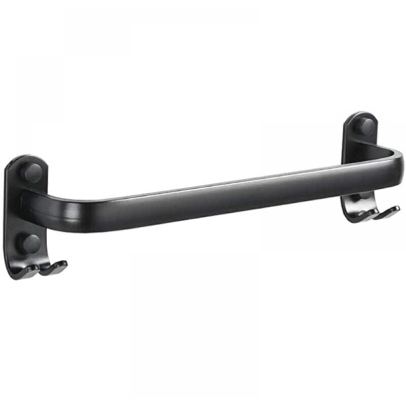 foto del prodotto snq nero, 40 cm portasciugamani da bagno portasciugamani da parete con ganci, per cucina, bagno, toilette, hotel, ufficio