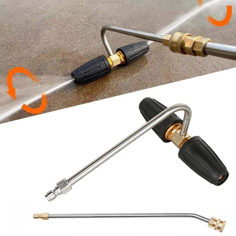 foto del prodotto snq nettoyeur de goutti re 3600 psi 2 buses turbine rotative 1 4 inch quick disconnect, nettoyeur pression, outil de nettoyage de goutti re
